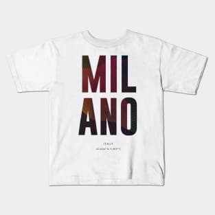 Milano City typography Kids T-Shirt